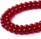 Smooth Garnet Red Glass Crystal Round Loose Beads For Jewelry Making